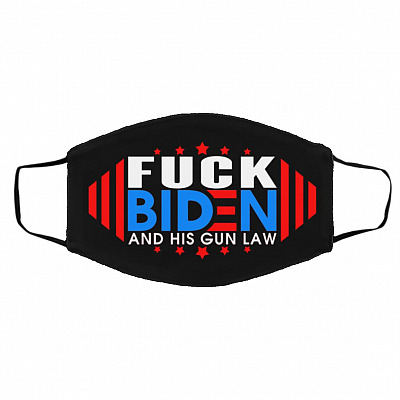 Fuck Biden Mask, Black, Cloth Face Cover – Medium/Large