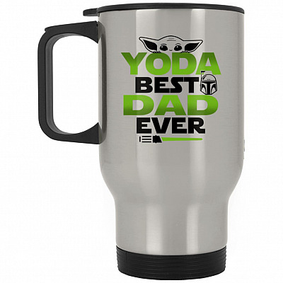 14 oz. Silver Travel Mug