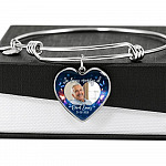 Personalized Photo In Loving Memory Of Custom Name Heart Pendant Necklace - Memorial Gift Jewelry