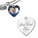 Personalized Photo In Loving Memory Of Custom Name Heart Pendant Necklace - Memorial Gift Jewelry