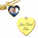 Personalized Photo In Loving Memory Of Custom Name Heart Pendant Necklace - Memorial Gift Jewelry