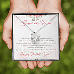 To My Boyfriend's Mom I Never Thought I'd Find The One Till I Met Your Son Forever Love Heart Pendant Necklace