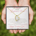 To My Boyfriend's Mom I Never Thought I'd Find The One Till I Met Your Son Forever Love Heart Pendant Necklace