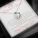 To My Boyfriend's Mom I Never Thought I'd Find The One Till I Met Your Son Forever Love Heart Pendant Necklace