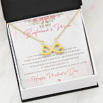 To My Boyfriend's Mom I Never Thought I'd Find The One Till I Met Your Son Infinity Heart Pendant Necklace