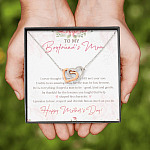 To My Boyfriend's Mom I Never Thought I'd Find The One Till I Met Your Son Interlocking Hearts Pendant Necklace