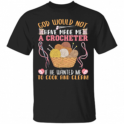 Crochet Shirt, Black, Unisex T-Shirt