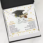 Dear Daughter Your Future Is Bright Happy Graduation We Always Believed In You Infinity Heart Pendant Necklace