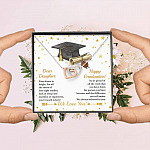 Dear Daughter Your Future Is Bright Happy Graduation We Always Believed In You Interlocking Hearts Pendant Necklace