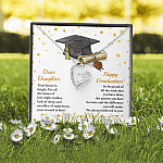 Dear Daughter Your Future Is Bright Happy Graduation We Always Believed In You Forever Love Heart Pendant Necklace