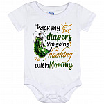 Pack My Diapers Onesie, White, Baby Onesie - 12 Month
