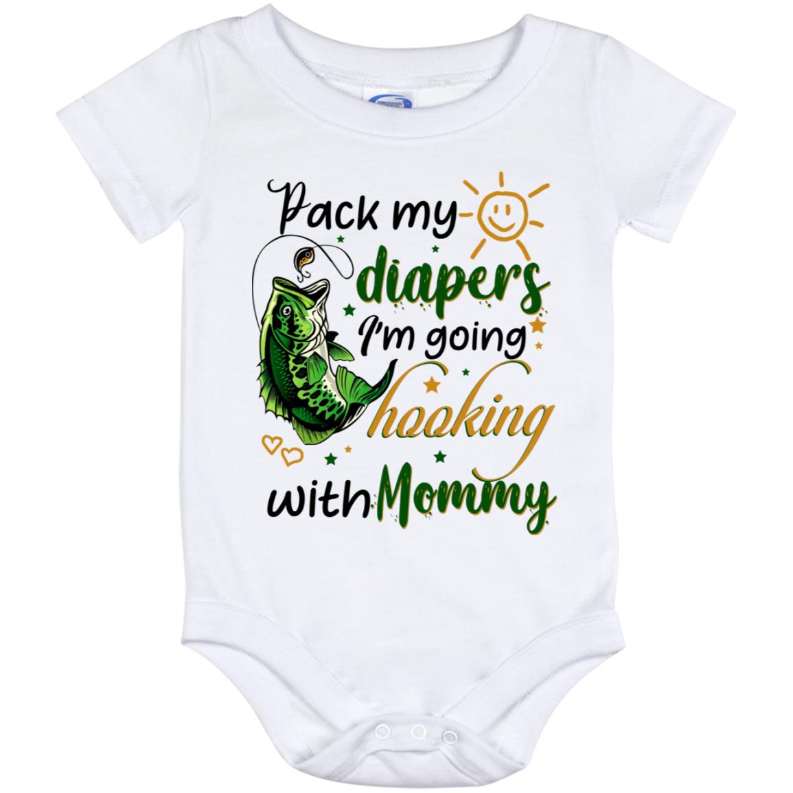 Pack My Diapers Onesie, White, Baby Onesie - 12 Month