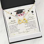 Graduation Dear Daughter Your Future Is Bright For All The Times Senior Infinity Heart Pendant Necklace