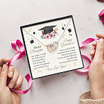 Graduation Dear Daughter Your Future Is Bright For All The Times Senior Interlocking Hearts Pendant Necklace Graduation Dear Daughter Your Future Is Bright For All The Times Senior Interlocking Hearts Pendant Necklace