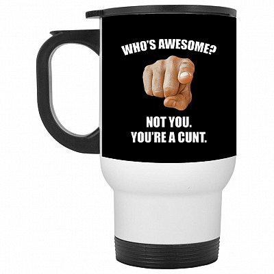14 oz. White Travel Mug