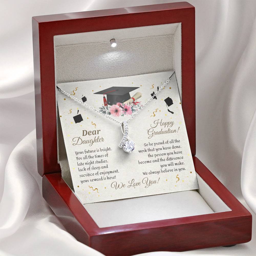 Graduation Dear Daughter Your Future Is Bright For All The Times Senior Alluring Beauty Necklace Graduation Dear Daughter Your Future Is Bright For All The Times Senior Alluring Beauty Necklace