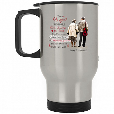 14 oz. Silver Travel Mug