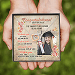 Personalized Photo Graduation Congratulation Wishes All You Need Today & Always Interlocking Hearts Necklace