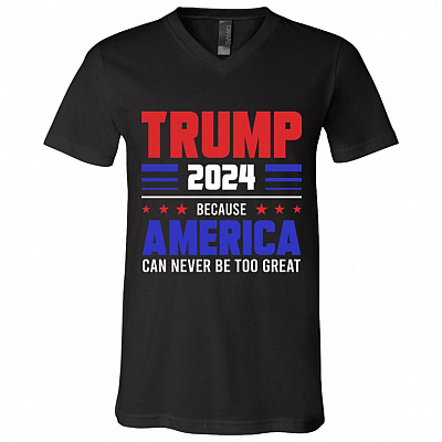 Trump Supporter Shirt Trump 2024, Black, V-Neck T-Shirt