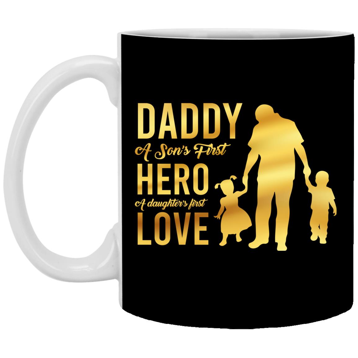 Daddy Mug, Black, 11 oz. White Mug