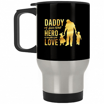 14 oz. Silver Travel Mug