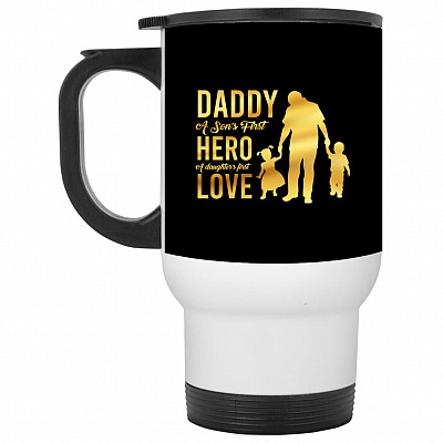 14 oz. White Travel Mug