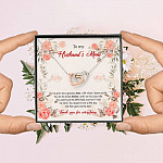 To My Husband's Mom You've Given Me a Gracious Man with Whom I Share My Life Interlocking Hearts Pendant Necklace