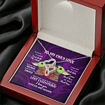 Yoda To My Only Love I Wish I Could Turn Back the Clock I Love You Forever and Always Double Hearts Necklace
