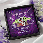 Yoda To My Only Love I Wish I Could Turn Back the Clock I Love You Forever and Always Double Hearts Necklace