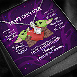 Yoda To My Only Love I Wish I Could Turn Back the Clock I Love You Forever and Always Alluring Beauty Necklace