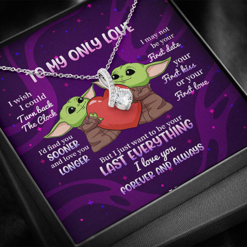 Yoda To My Only Love I Wish I Could Turn Back the Clock I Love You Forever and Always Alluring Beauty Necklace