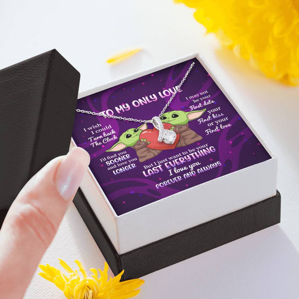 Yoda To My Only Love I Wish I Could Turn Back the Clock I Love You Forever and Always Alluring Beauty Necklace