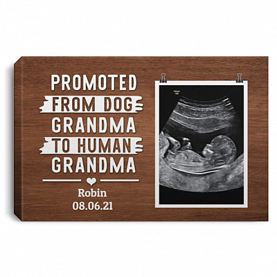 Custom Photo Promoted From, White, 0.75'' Framed Canvas