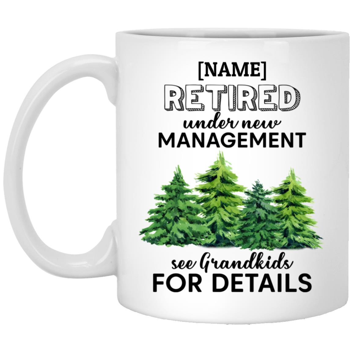 Personalized Retired Ceramic Coffee Mug, White, 11 oz. White Mug