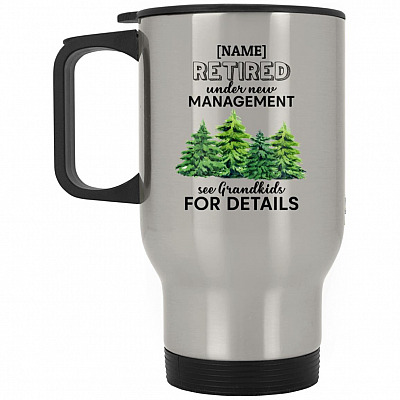 14 oz. Silver Travel Mug