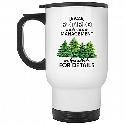 14 oz. White Travel Mug