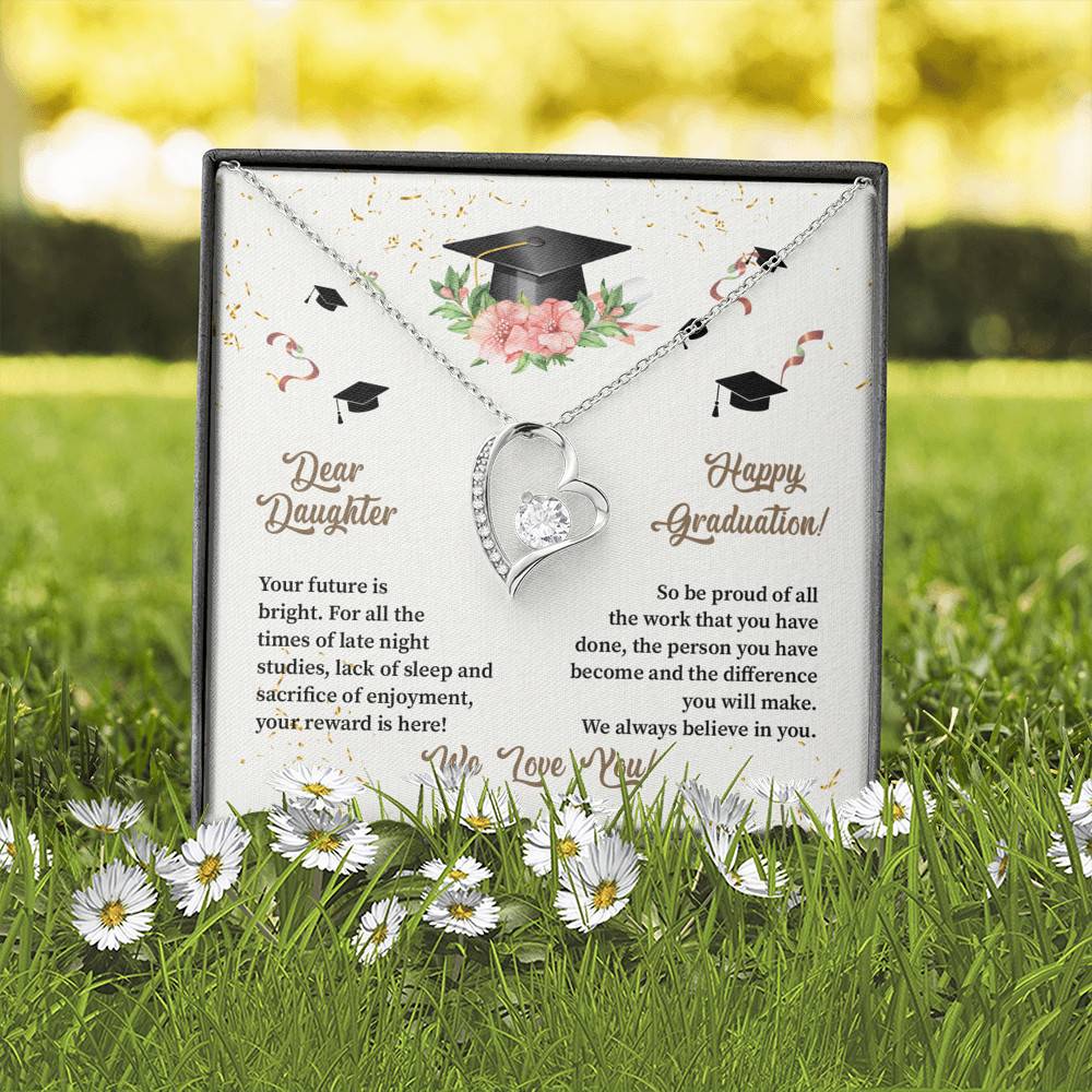 Dear Daughter Happy Graduation We Always Believed In You We Love You Forever Love Necklace