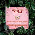 To My Husband's Mom You've Given Me A Gracious Man Mother In Law Interlocking Hearts Necklace