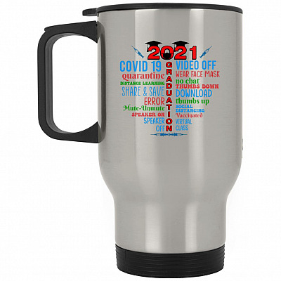 14 oz. Silver Travel Mug
