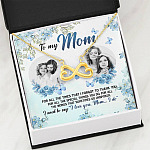 Personalized Photo to My Mom For All The Times That I Forgot To Thank You Infinity Heart Pendant Necklace
