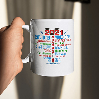 2021 Quarantine Graduation Ceramic Coffee Mug - Beer Stein - Water Bottle - Color Changing Mug