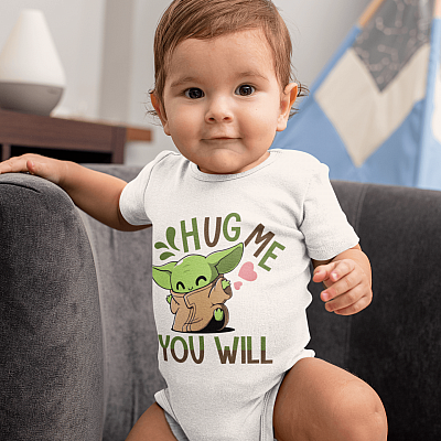Alternative view of Hug Me You Will Baby Onesie - Baby Infant Bodysuit