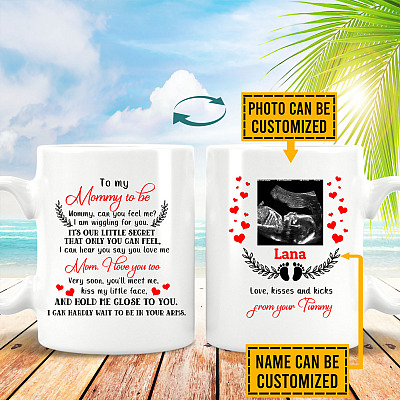 Alternative view of Custom Photo to My Mommy to Be Coffee Mug - Beer Stein - Water Bottle - First Time Mom Mug
