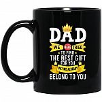 Dad Mug, Black, 11 oz. Black Mug
