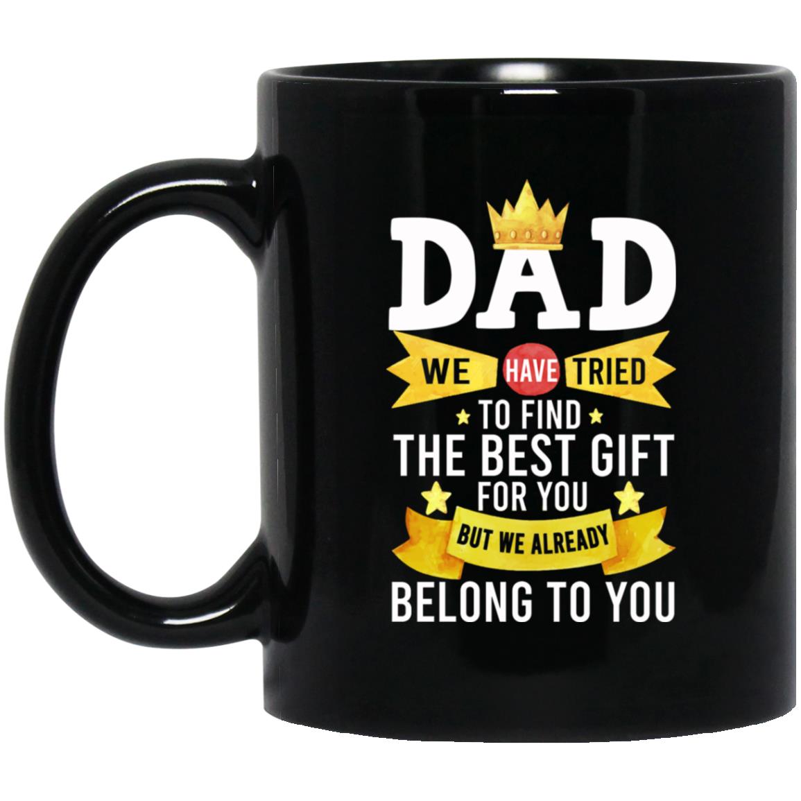 Dad Mug, Black, 11 oz. Black Mug