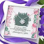 God Made Us Sisters Thank You for Being My Unbiological Sister Love Knot Pendant Necklace
