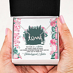 God Made Us Sisters Thank You for Being My Unbiological Sister Scripted Love Pendant Necklace