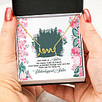 God Made Us Sisters Thank You for Being My Unbiological Sister Scripted Love Pendant Necklace