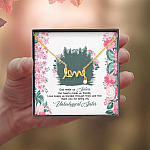 God Made Us Sisters Thank You for Being My Unbiological Sister Scripted Love Pendant Necklace