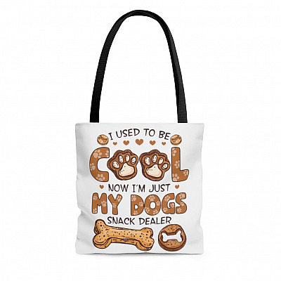 Dog Lover Gift I Used to Be Cool Now I'm Just My Dogs Snack Dealer All Over Print Tote Bag